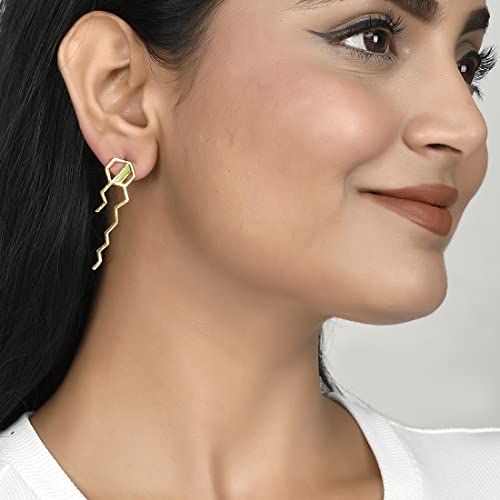 Benzene Squiggle Enamelled Earrings